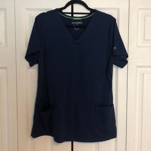 HH Works by Healing Hands Navy Blue scrub tops